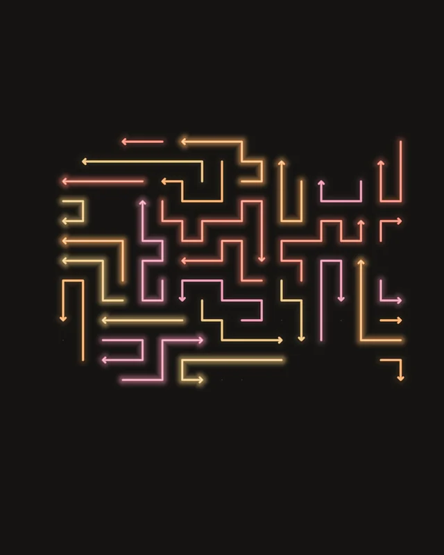Actual Arrow Neon gameplay with warm arrows on a dark canvas